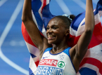 Dina Asher-Smith dalla Gran Bretagna diventa l'atleta di maggior successo di tutti i tempi ai Campionati Europei