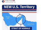 Donald Trump afferma che lo Stretto di Hormuz &egrave; un "nuovo territorio USA" in un post su Truth Social