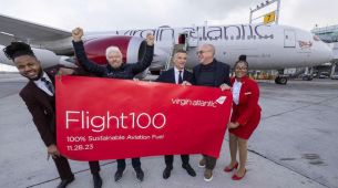 Virgin Atlantic effettuerà un volo transatlantico utilizzando il 100% di carburante sostenibile per l'aviazione