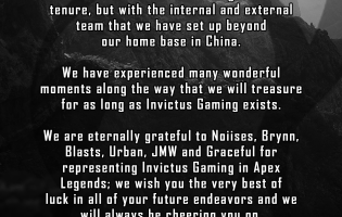 Invictus Gaming sta lasciando competitivo Apex Legends
