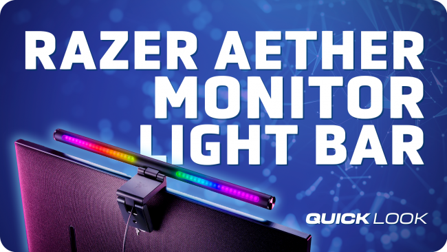 La barra luminosa del monitor Razer Aether porta ancora più RGB alla tua configurazione